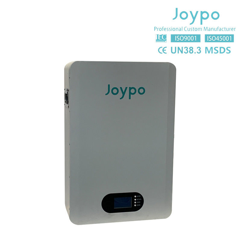 Joypo tường gắn 5KWH 10KWH LiFePO4 pin sạc để lưu trữ năng lượng mặt trời