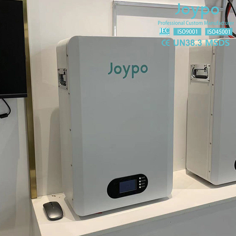 Joypo tường gắn 5KWH 10KWH LiFePO4 pin sạc để lưu trữ năng lượng mặt trời
