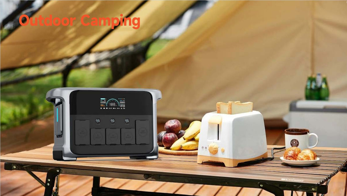 Máy phát điện năng lượng mặt trời di động 1200W 110V 220V Backup UPS với sạc xe
