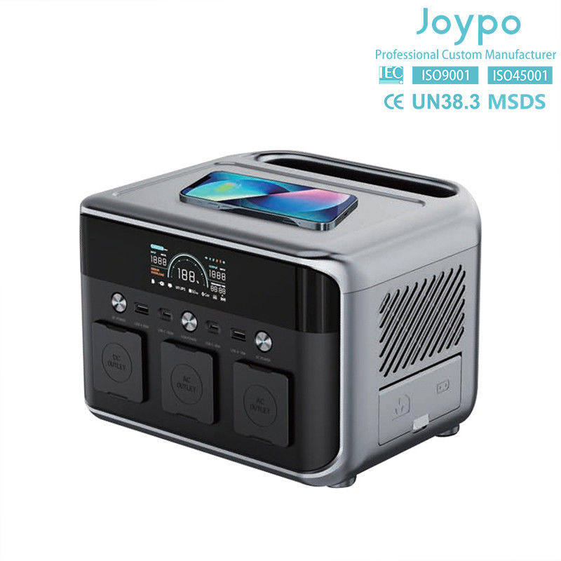 Không dây 15W sạc nhanh Máy phát năng lượng mặt trời di động 600W Cho cắm trại ngoài trời