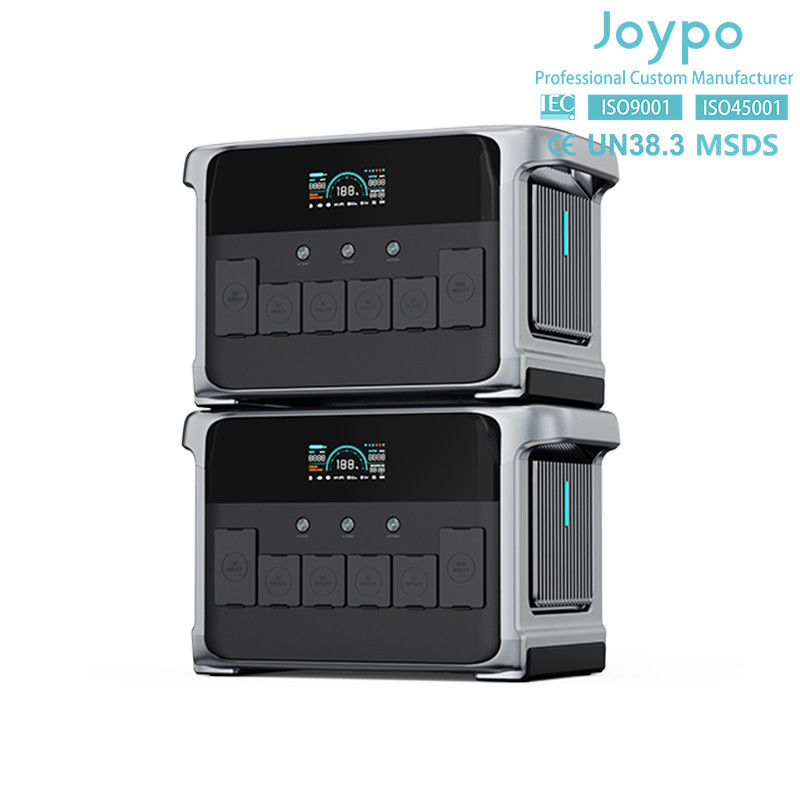 Máy phát điện năng lượng mặt trời di động 2400W cho nhà với đầu ra và công suất AC mở rộng
