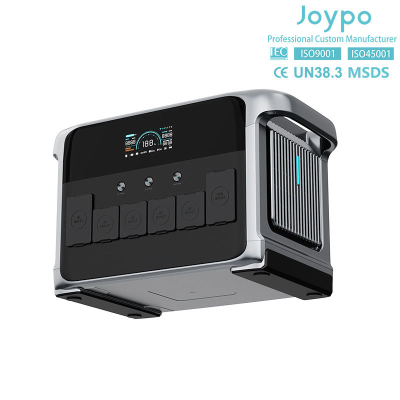 Máy phát điện năng lượng mặt trời di động 2400W Home Backup UPS Với sạc nhanh USB Và đèn LED