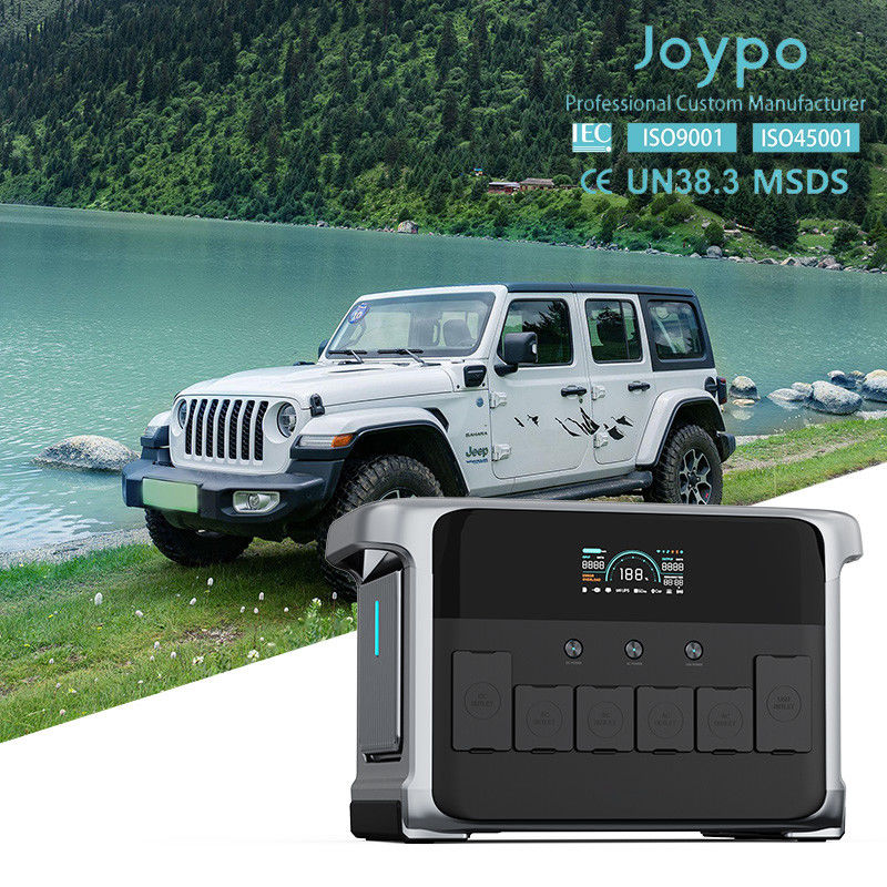Joypo 2kWh Nhà máy điện pin ngoài trời Hỗ trợ 12V 24V Điện vào và nhiều đầu ra sạc xe